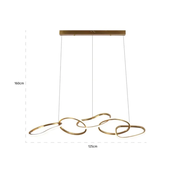 Richmond hanglamp Flyn (Brushed Gold) - Afbeelding 2