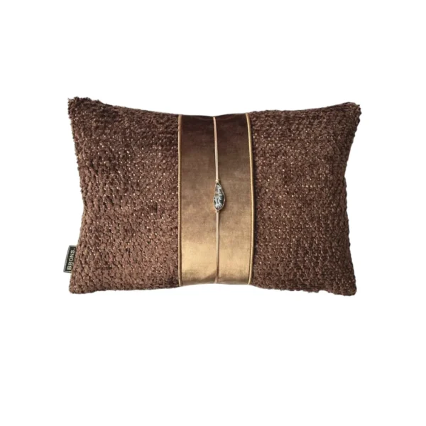 Brons kussen brown stone 45x30cm