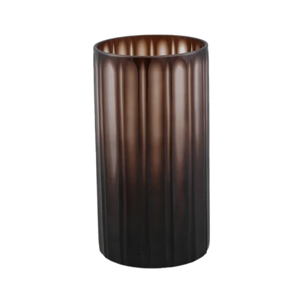 PTMD Linesa vaas bruin glas M