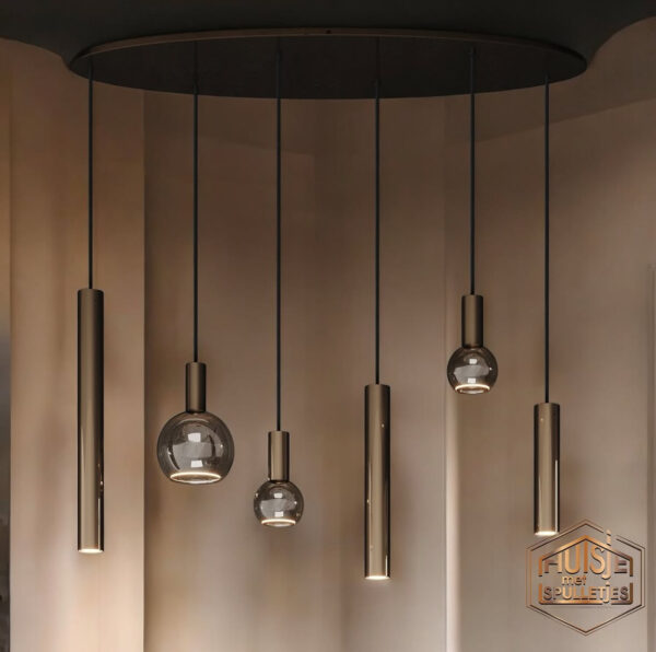 Riva hanglamp Deens ovaal platinum 110x50 cm