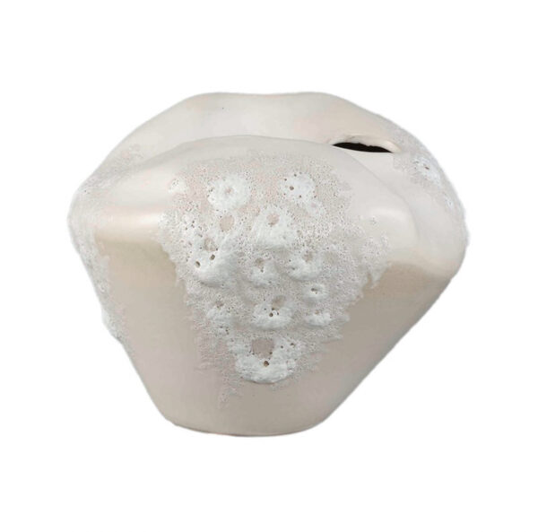 PTMD Dangelo Cream ceramic irregular vase M