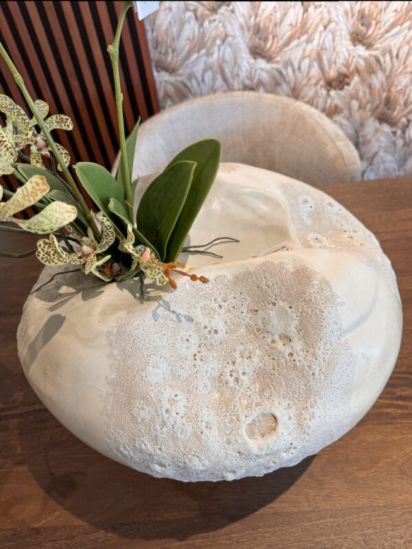 PTMD Dangelo Cream ceramic irregular vase M - Afbeelding 2