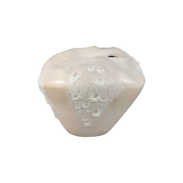 PTMD Dangelo Cream ceramic irregular vase S