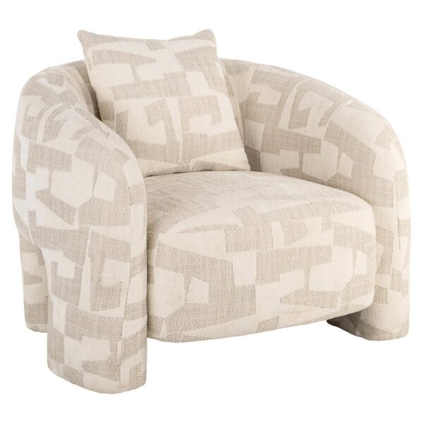 Richmond Lounge fauteuil Tuscany beige graffic (Beige graffic)