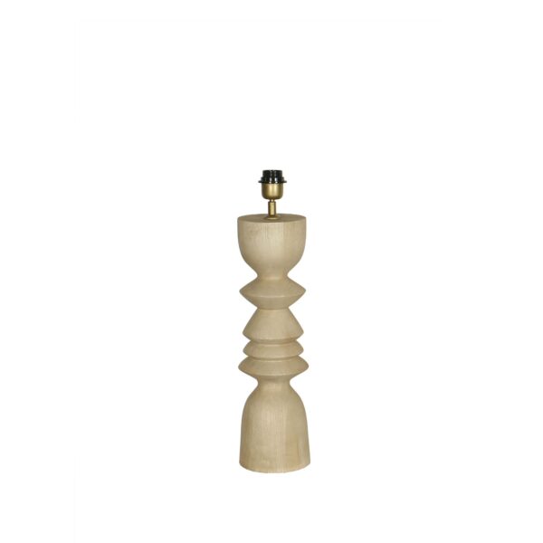 PTMD Elaine Natuurlijke Mango Houten Ronde Tafellampvoet