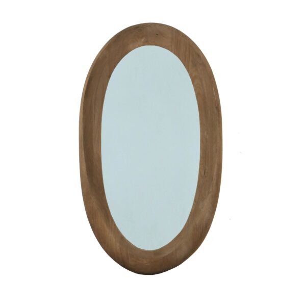 PTMD Noam Brown Mango Houten Ovale Spiegel