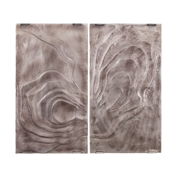 PTMD Erike Bronzen Gegoten Aluminium Wandpaneel Golf In 2 Delen - Afbeelding 2