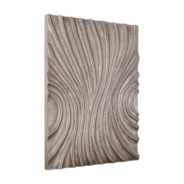 PTMD Roodbruine glanzende MDF-golvende wandpaneel rechthoek M - Afbeelding 3