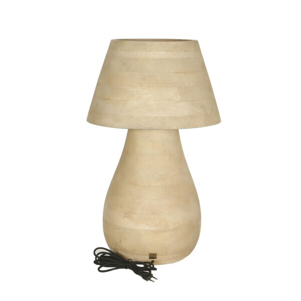 PTMD Peake Natuurlijke Mango Houten Ronde Tafellamp Groot - Afbeelding 3