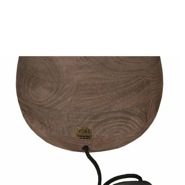 PTMD Peake Brown Mango Houten Ronde Tafellamp Laag - Afbeelding 3