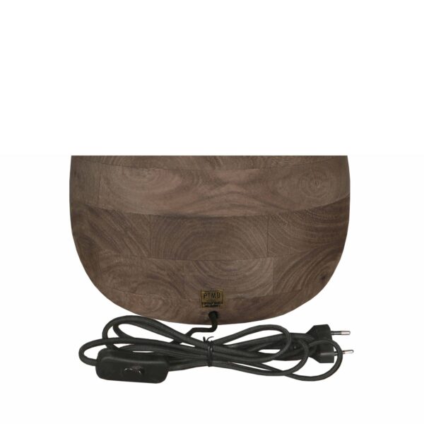 PTMD Peake Bruine Mango Houten Ronde Tafellamp Groot - Afbeelding 3