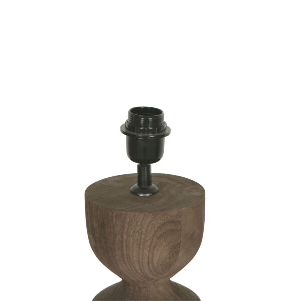 PTMD Elaine Brown Mango Hout Ronde Tafellampvoet - Afbeelding 3