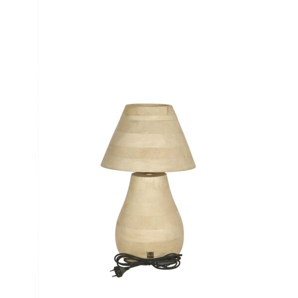 PTMD Peake Natuurlijke Mango Houten Ronde Tafellamp Laag - Afbeelding 4
