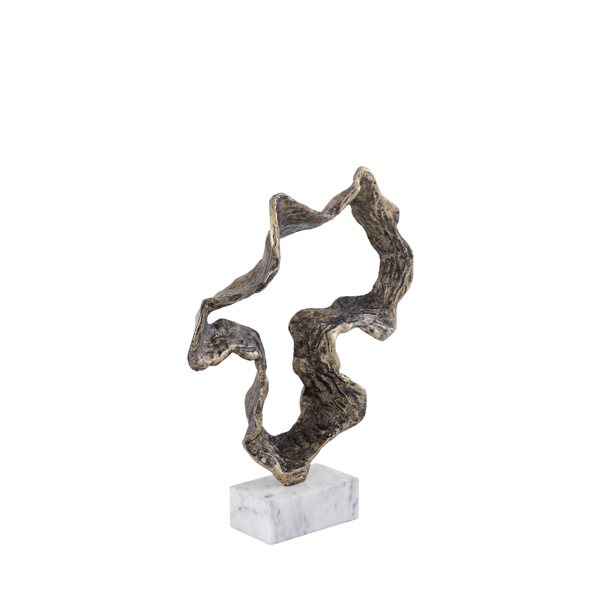 PTMD Maryan Brass Gevormd Alu Gegoten Standbeeld Marmeren Basis - Afbeelding 4