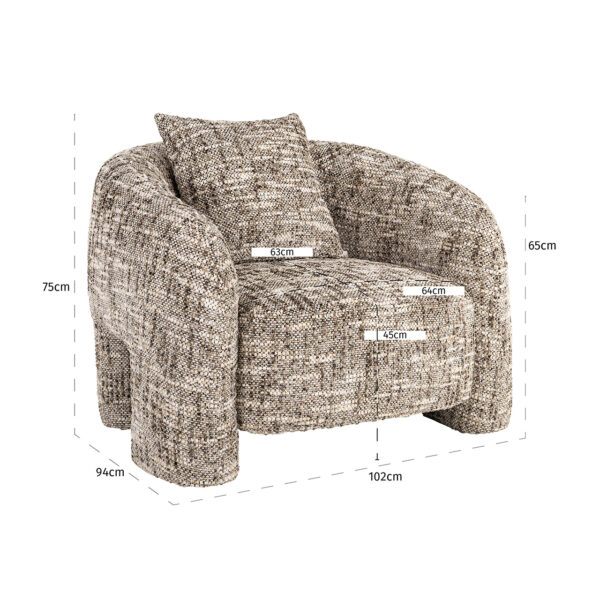 Richmond Lounge fauteuil Tuscany bruin omara (Bruin omara) - Afbeelding 5
