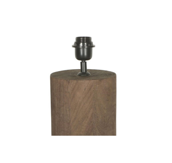 PTMD Elaine Brown Mango Houten Ronde Vloerlampvoet - Afbeelding 4