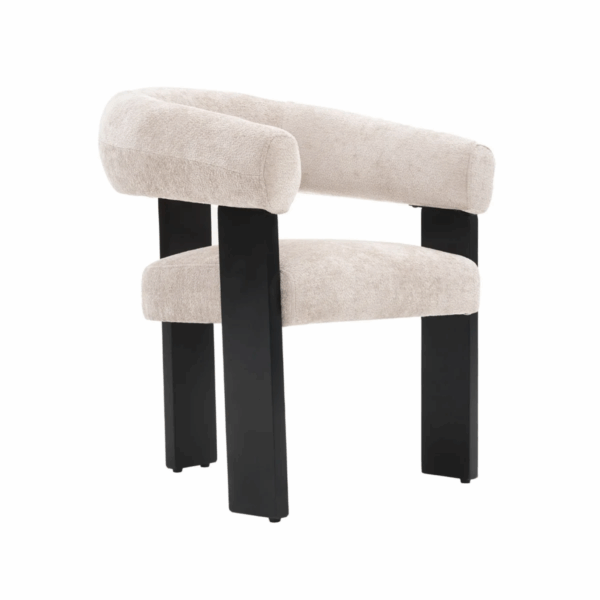 GH Sara stoel/zwarte poten no 6 Taupe