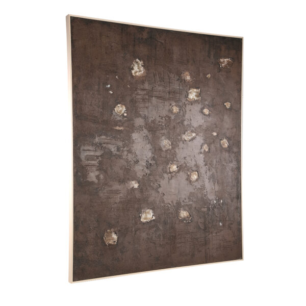 PTMD Porty Bruin Canvas Schilderij Room Patroon Rechthoekig - Afbeelding 2