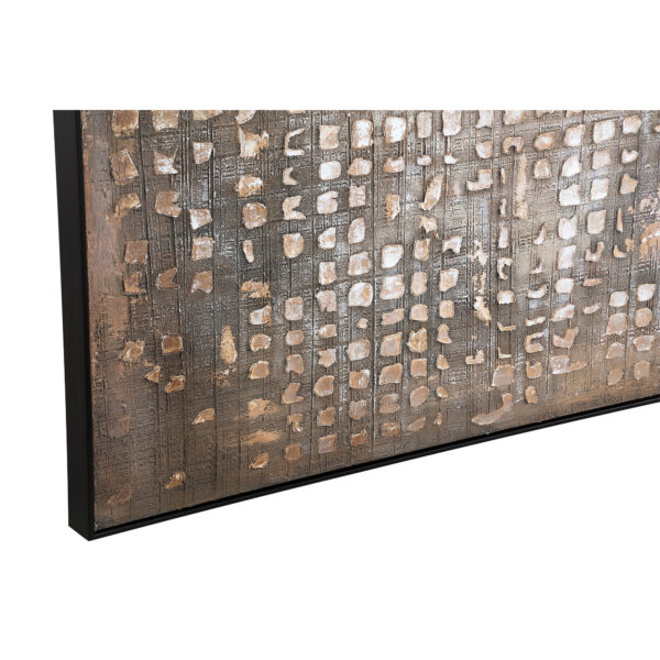 PTMD Pathe Bruine Canvas Schilderij Ruw Patroon Vierkant - Afbeelding 3