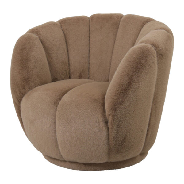 PTMD Furia Mocca Fauteuil (nep) Bont - Afbeelding 3