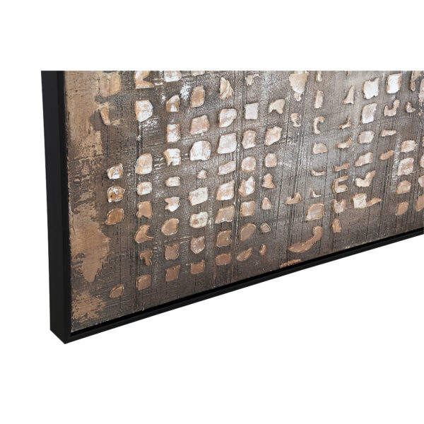 PTMD Pathe Bruine Canvas Schilderij Ruw Patroon Rechthoekig - Afbeelding 3