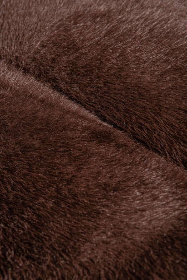 PTMD Furia Donkerbruine Fauteuil Fur - Afbeelding 6