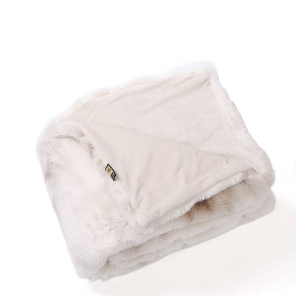 PTMD Linde Offwhite Nep Bont Plaid In Geschenkverpakking 150 X 200 cm