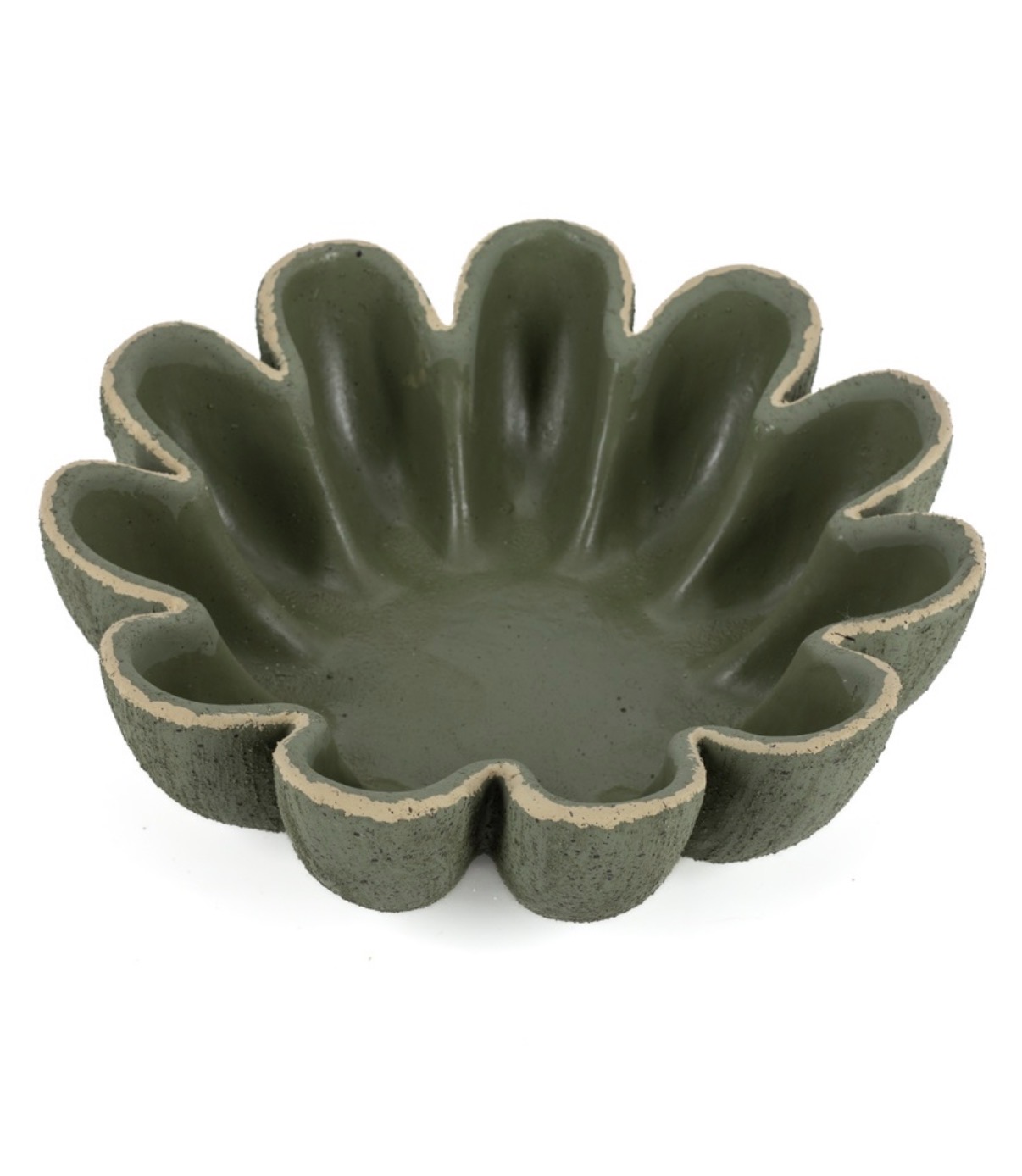 Groene aardewerk schaal M - Afbeelding 2