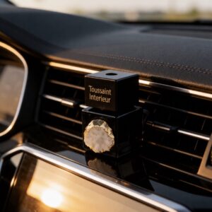 Luxe autoparfum met bergkristal Jasmijn/Vanille
