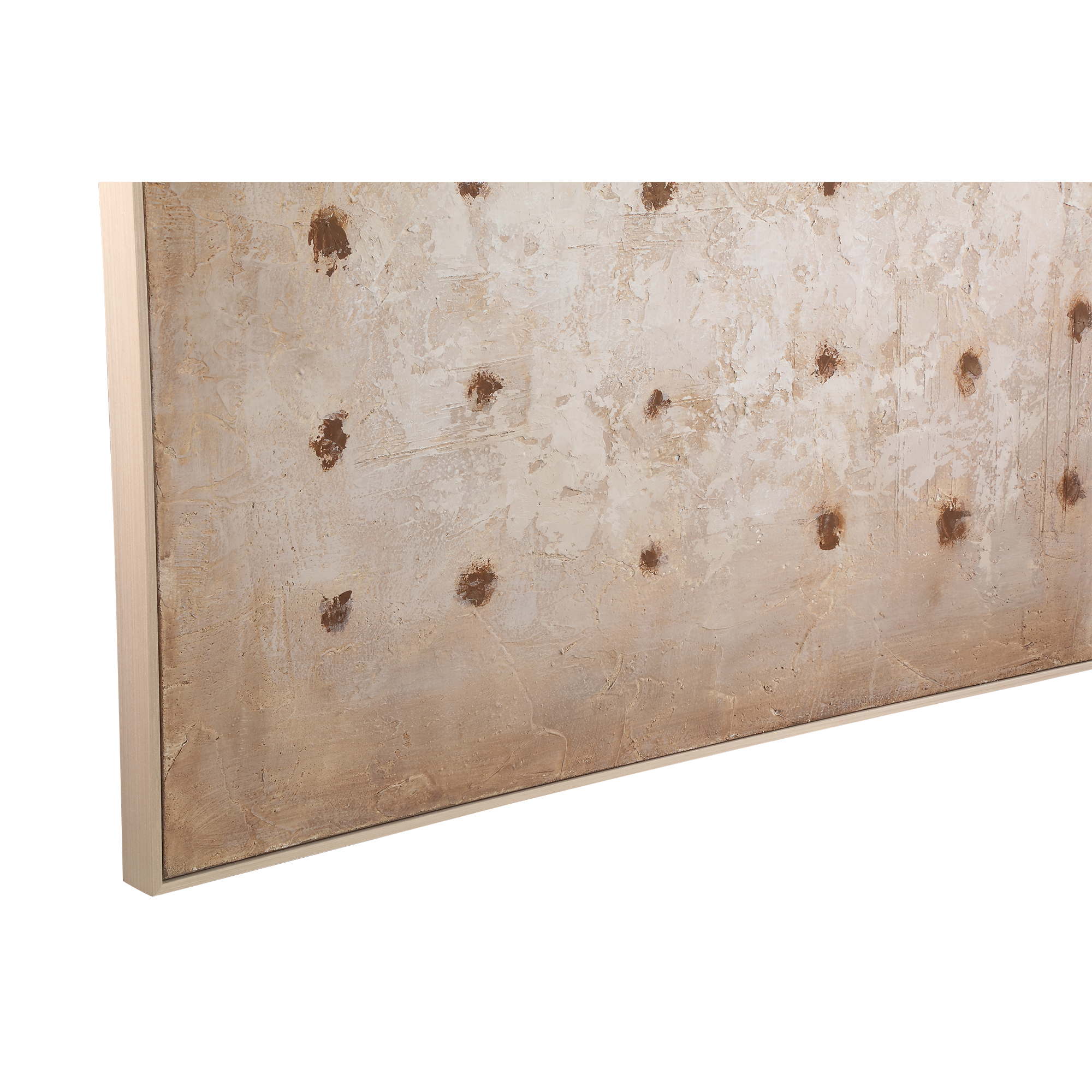 PTMD Porty Cream Canvas Schilderij Bruin Patroon Rechthoekig - Afbeelding 3