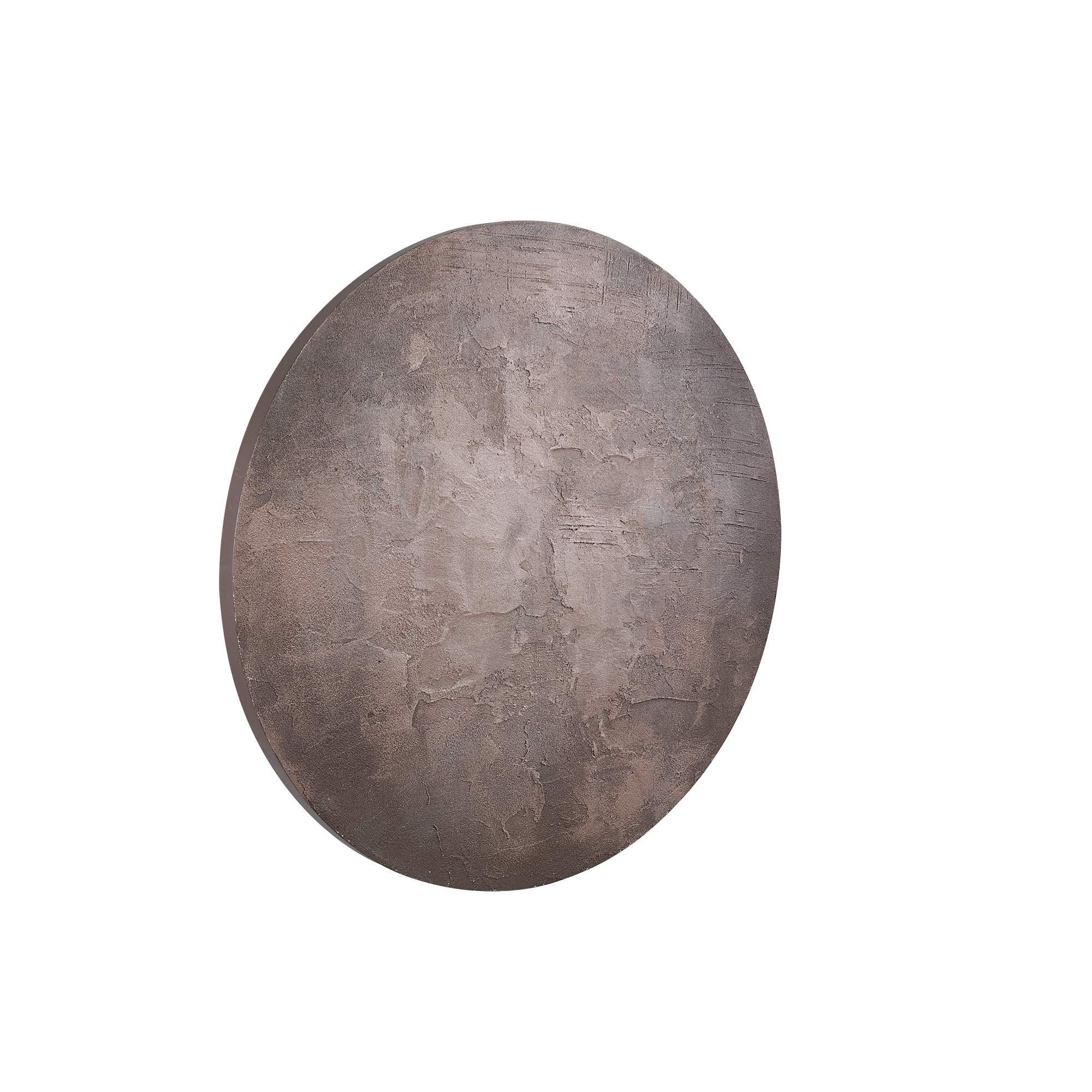 PTMD Kemp Bruine Canvas Schilderij Ruw Rond S - Afbeelding 2