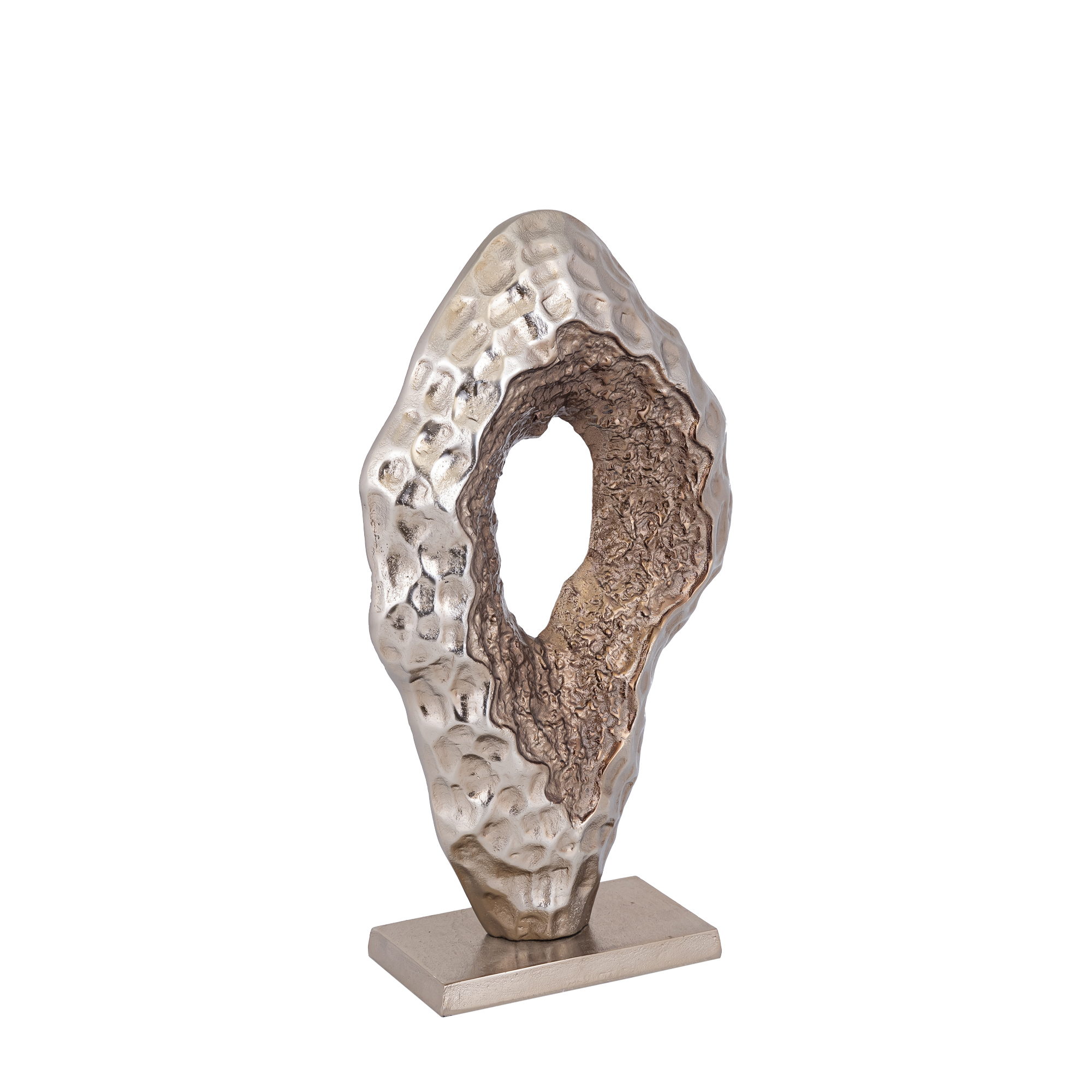 PTMD Coolan Antiek Champagne Gegoten Aluminium Beeld Ovaal S - Afbeelding 2