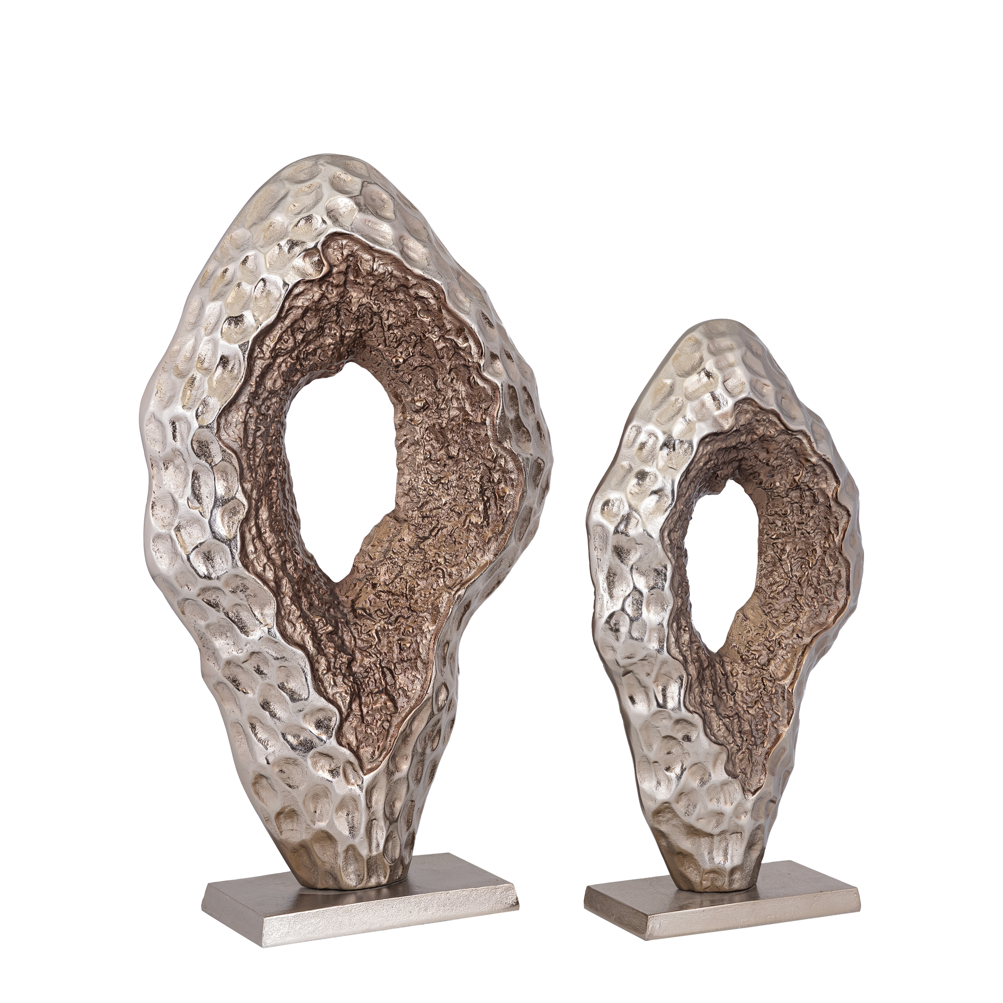 PTMD Coolan Antiek Champagne Gegoten Aluminium Beeld Ovaal S - Afbeelding 4
