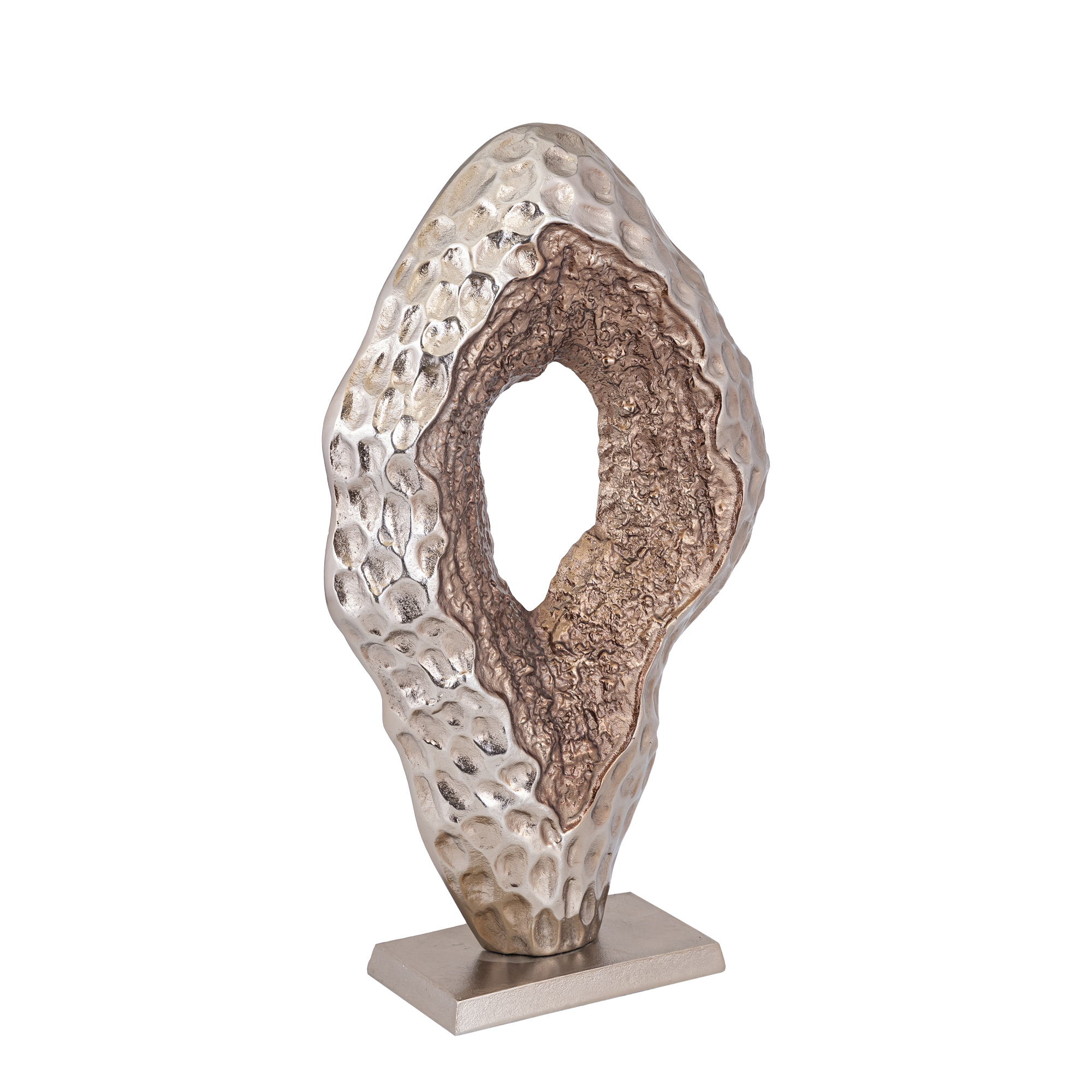 PTMD Coolan antiek-champagne gegoten aluminium beeld ovaal L - Afbeelding 2