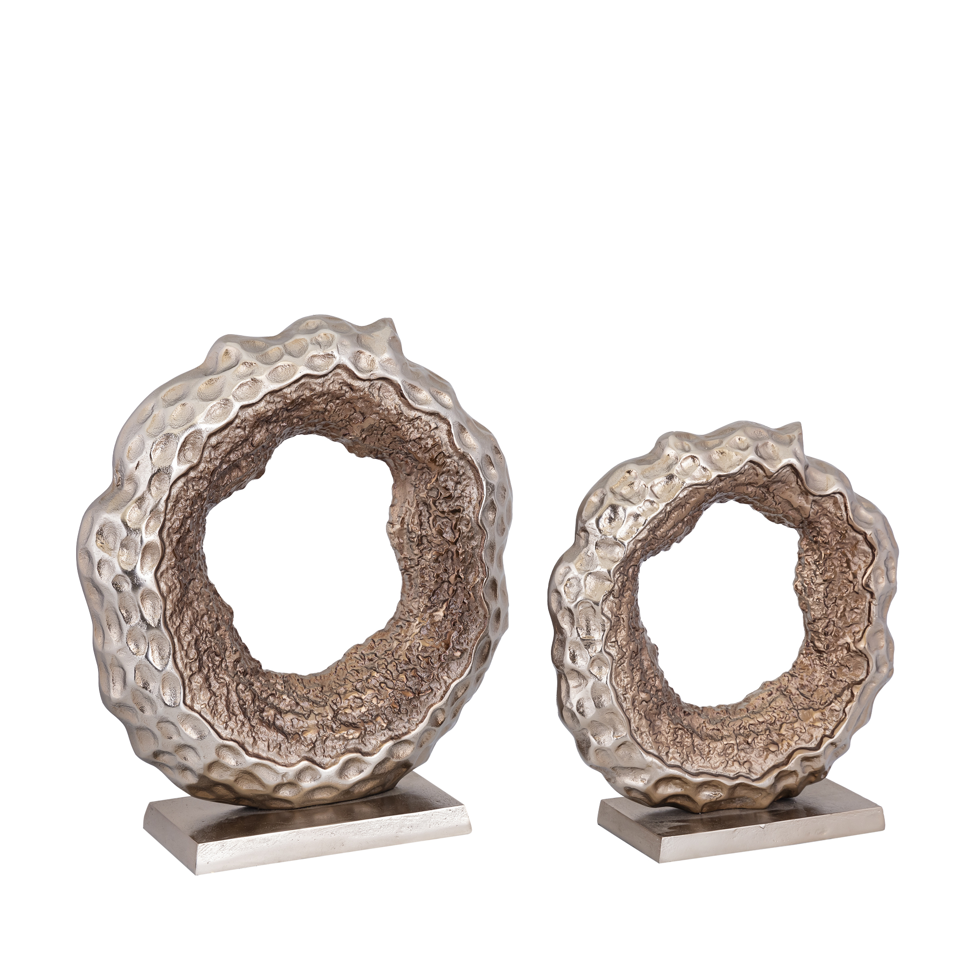 PTMD Coolan Antieke Champagne Gegoten Aluminium Beeld Rond S - Afbeelding 3