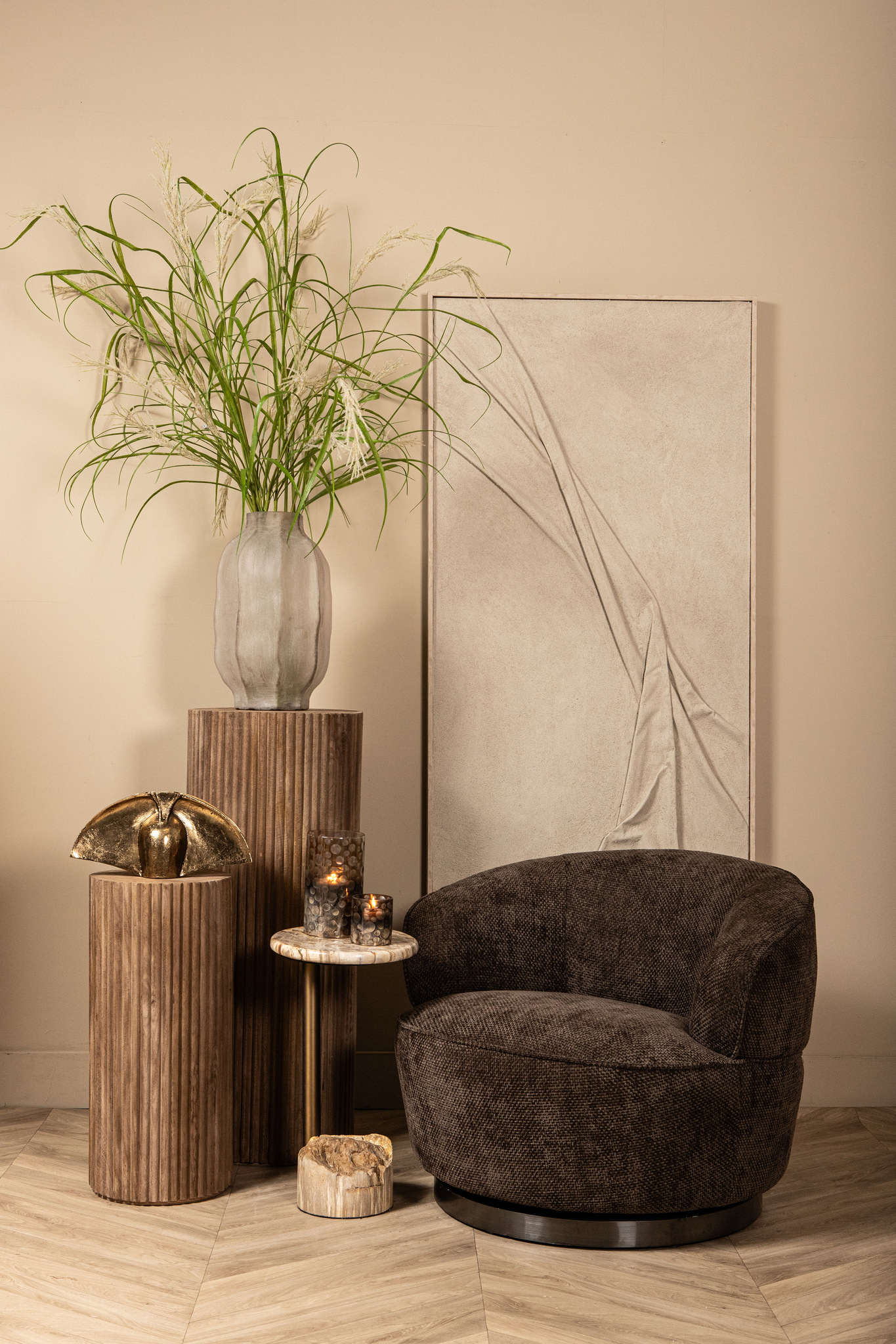 PTMD Filou Donkerbruine Fauteuil Eden 8 - Afbeelding 13