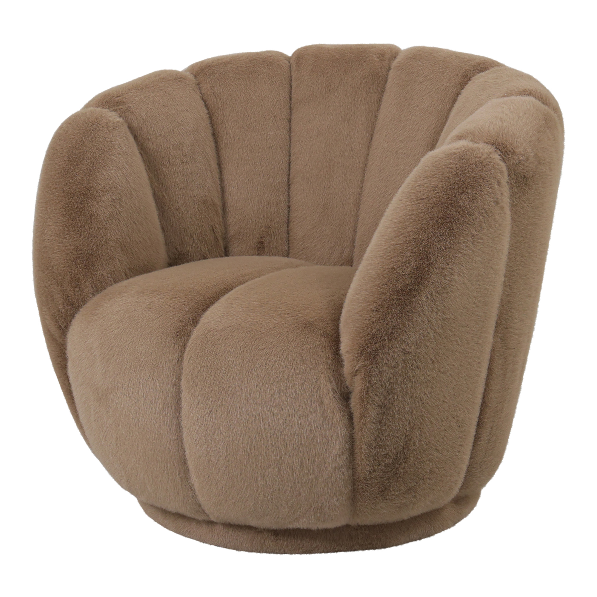 PTMD Furia Mocca Fauteuil (nep) Bont - Afbeelding 5