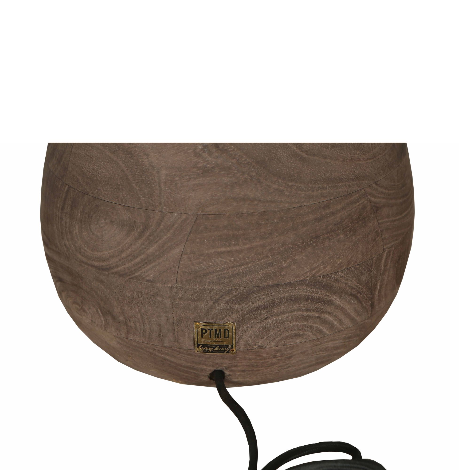 PTMD Peake Brown Mango Houten Ronde Tafellamp Laag - Afbeelding 3