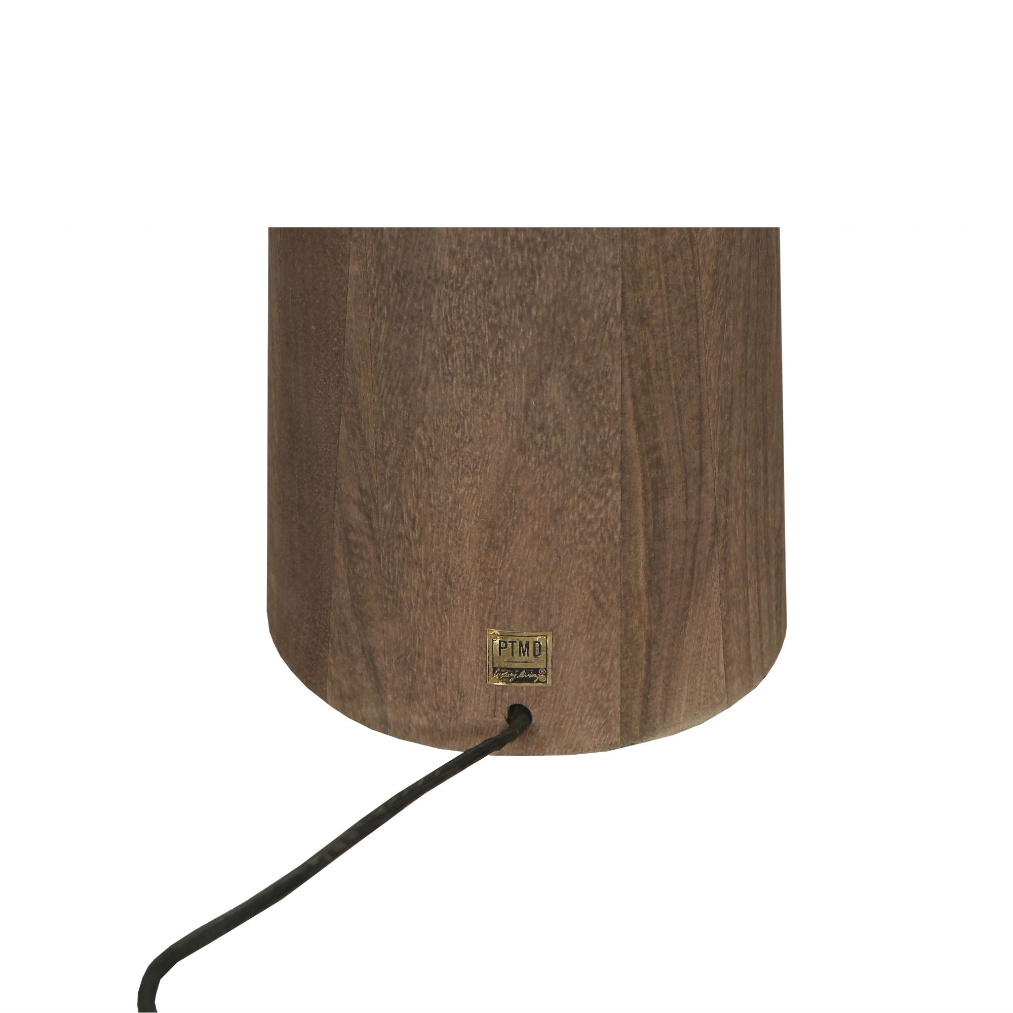PTMD Elaine Brown Mango Houten Ronde Vloerlampvoet - Afbeelding 4