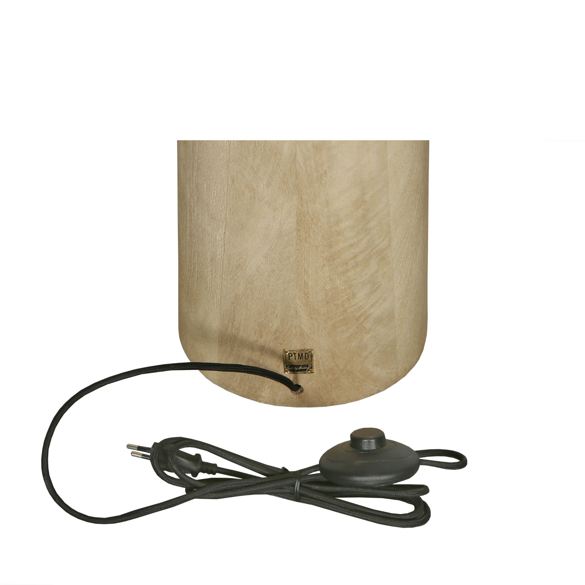 PTMD Elaine Natuurlijke Mango Houten Ronde Vloerlampvoet - Afbeelding 4