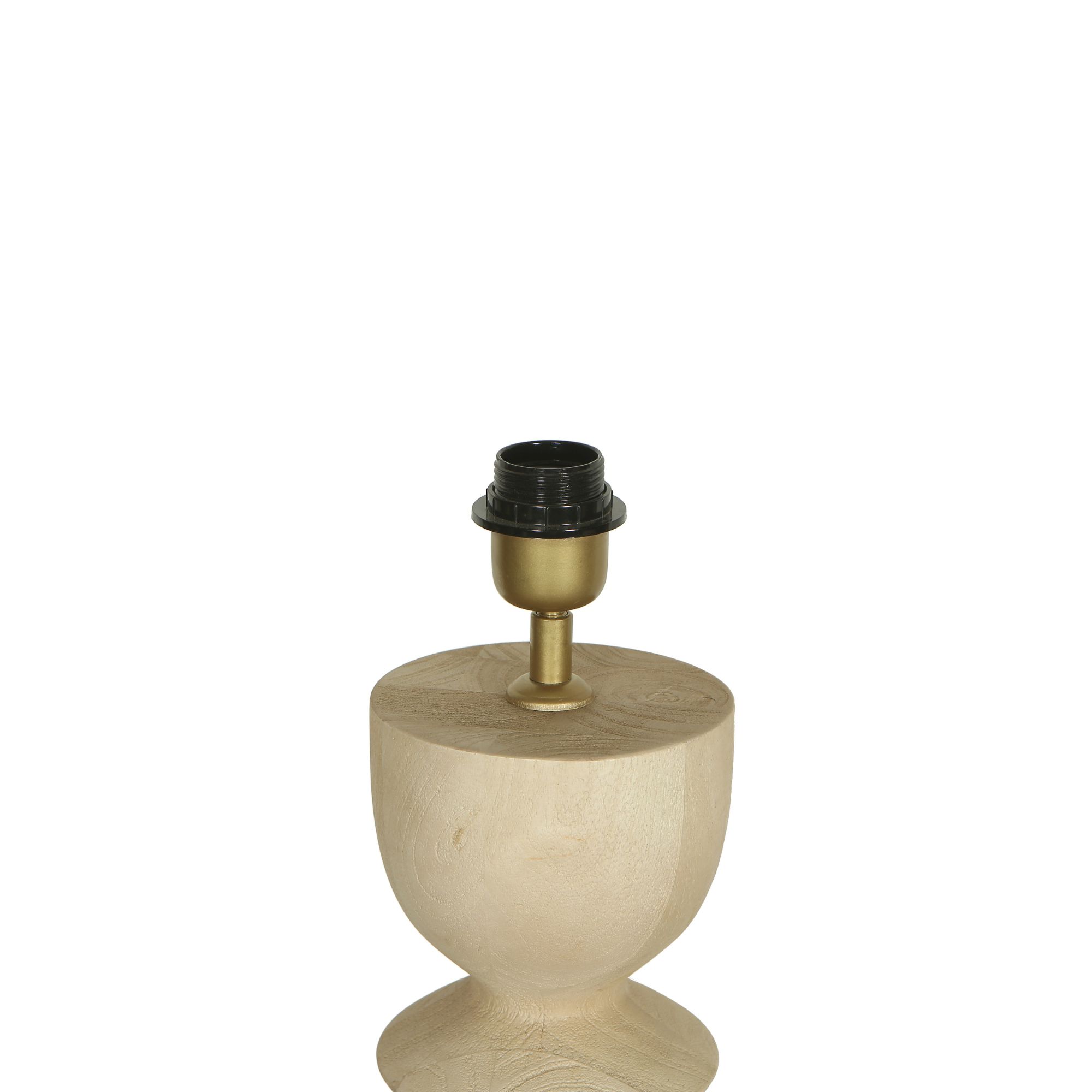 PTMD Elaine Natuurlijke Mango Houten Ronde Tafellampvoet - Afbeelding 3