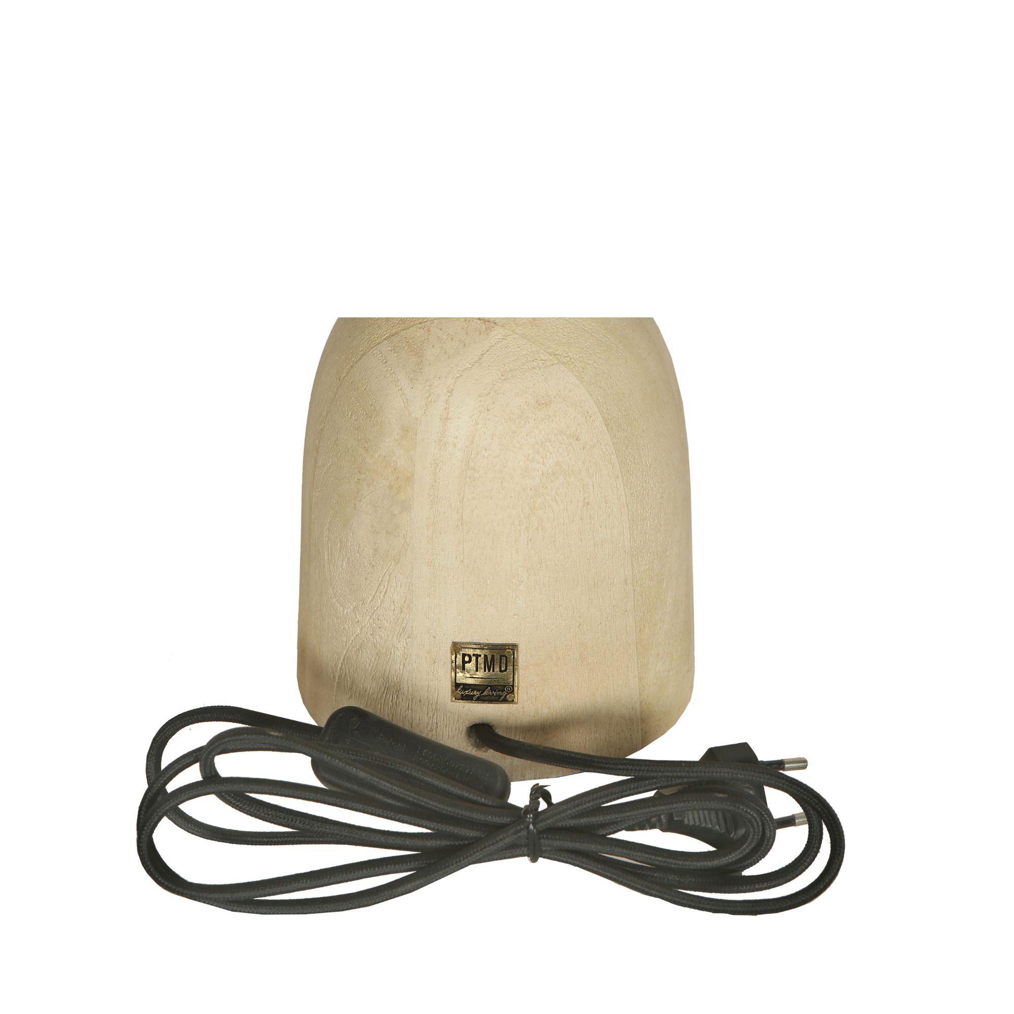 PTMD Elaine Natuurlijke Mango Houten Ronde Tafellampvoet - Afbeelding 4
