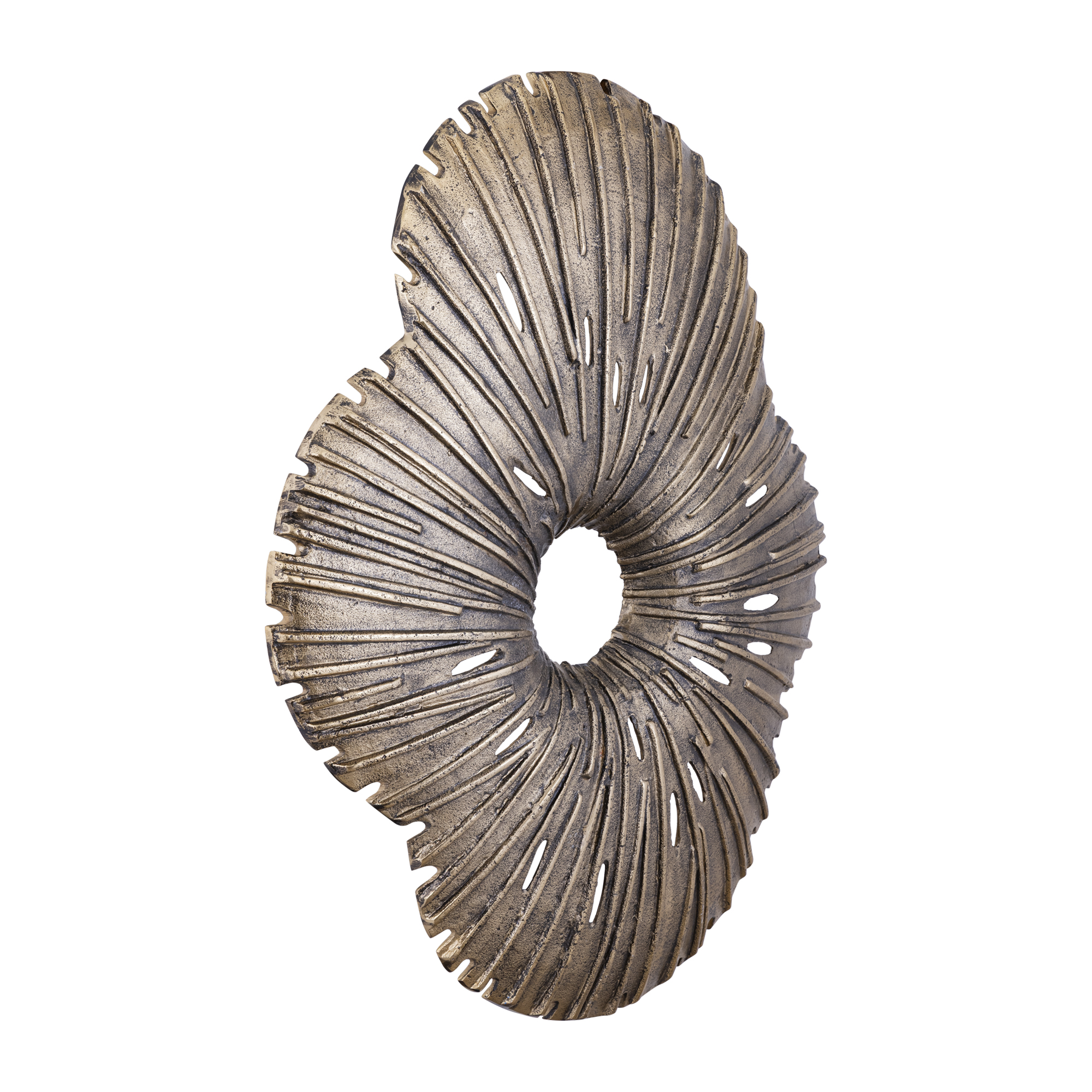 PTMD Vija Gold gegoten aluminium organisch open wandpaneel L - Afbeelding 2
