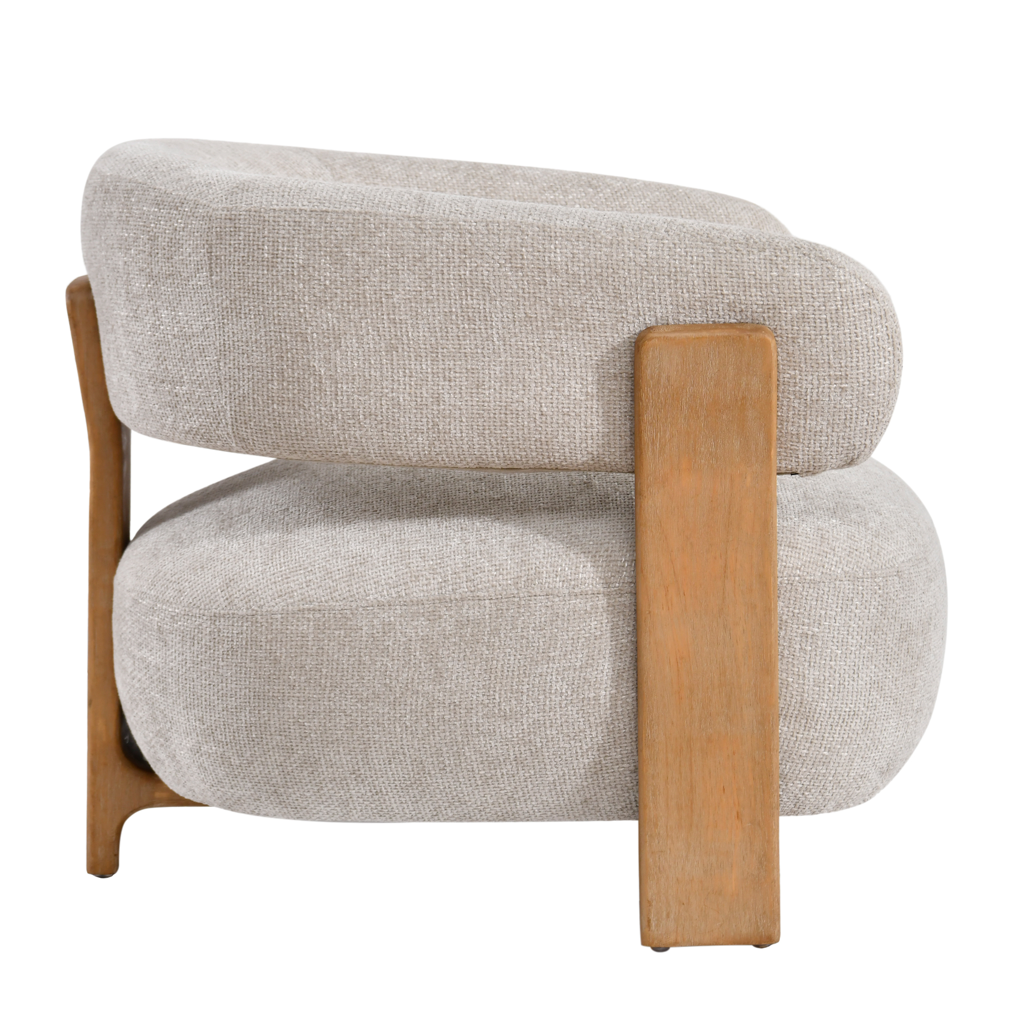 PTMD Mire Crème Fauteuil Legacy 15 Duifgrijs Rubberhout - Afbeelding 3