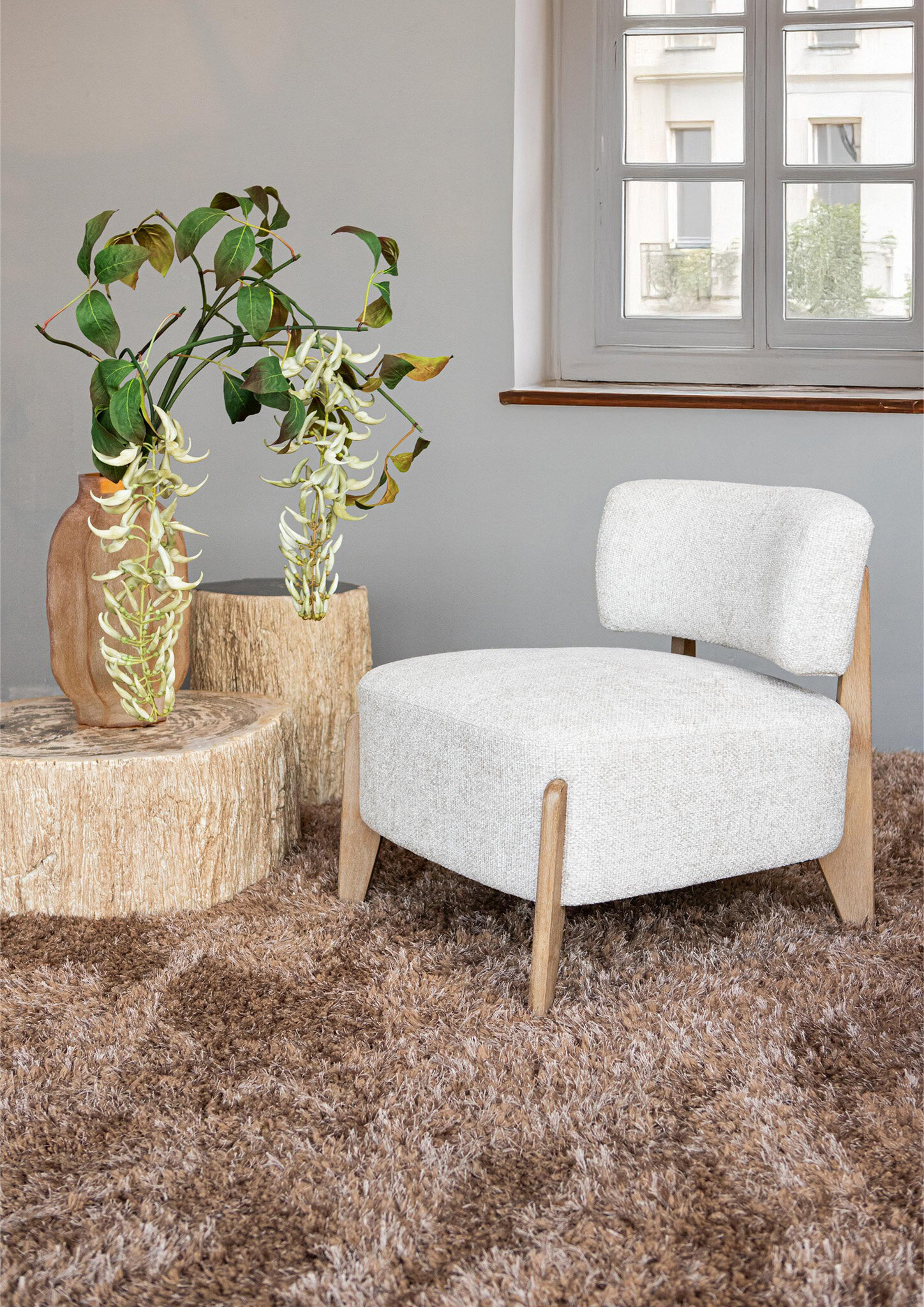 PTMD Vale Fauteuil Legacy 15 Duifgrijs Rubberhout - Afbeelding 6
