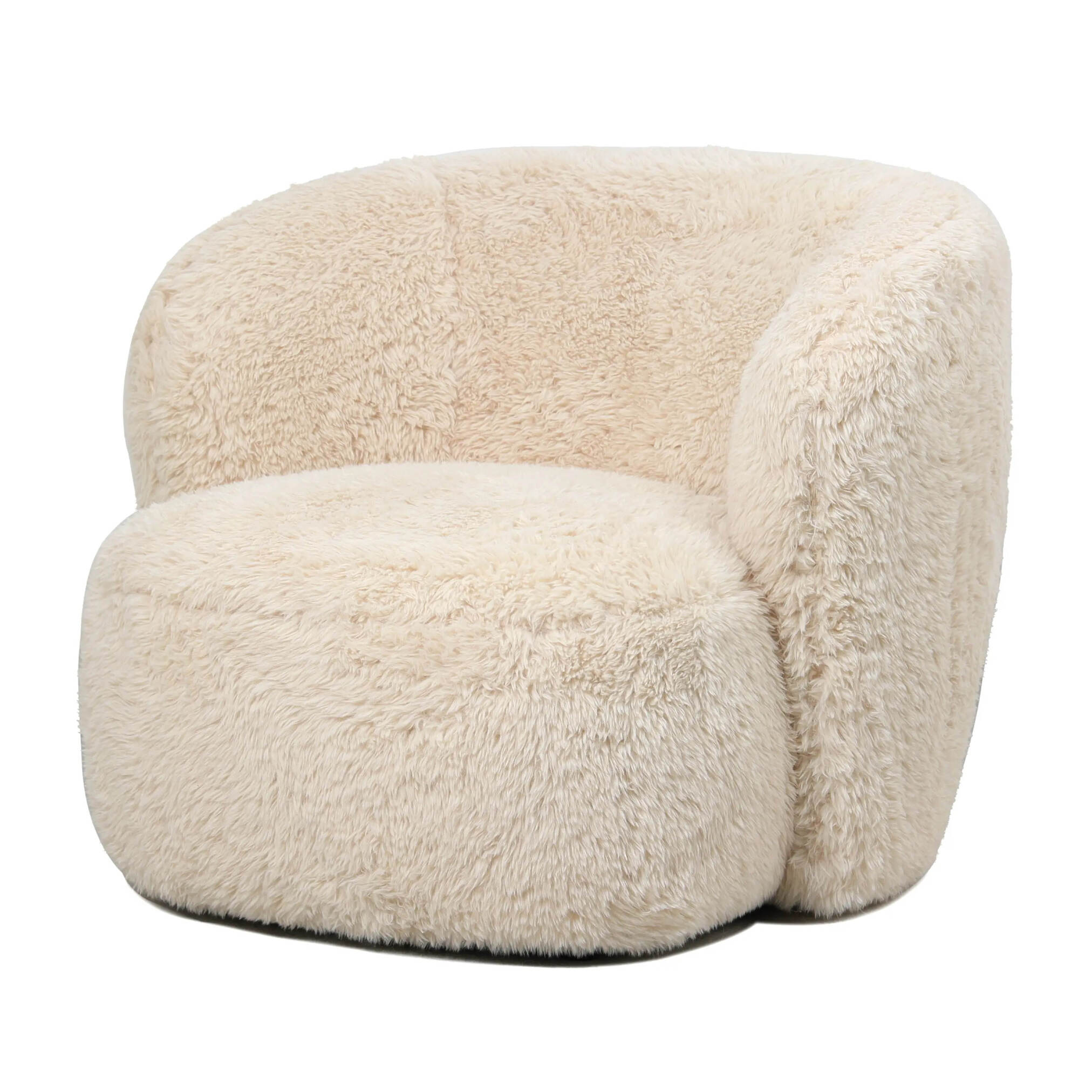 PTMD Aphrodite Fauteuil Klein Bont Beige - Afbeelding 2