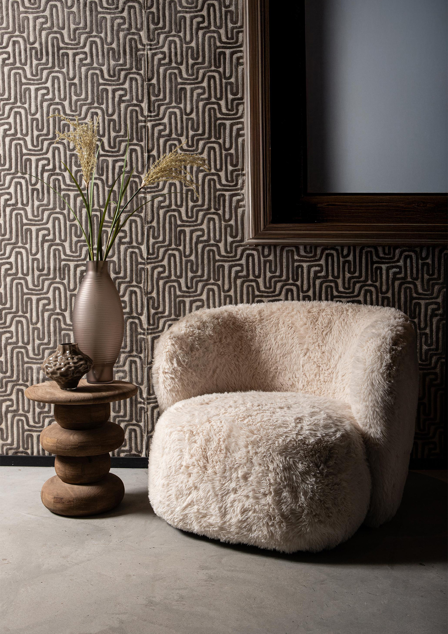 PTMD Aphrodite Fauteuil Klein Bont Beige - Afbeelding 6