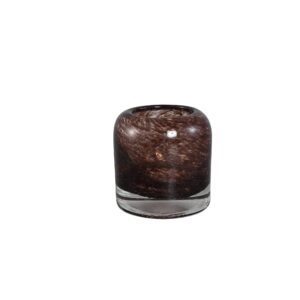 PTMD Dark Brown heavy bubble glass tealight S