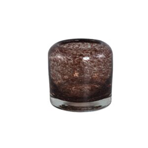 PTMD Dark Brown heavy bubble glass tealight L